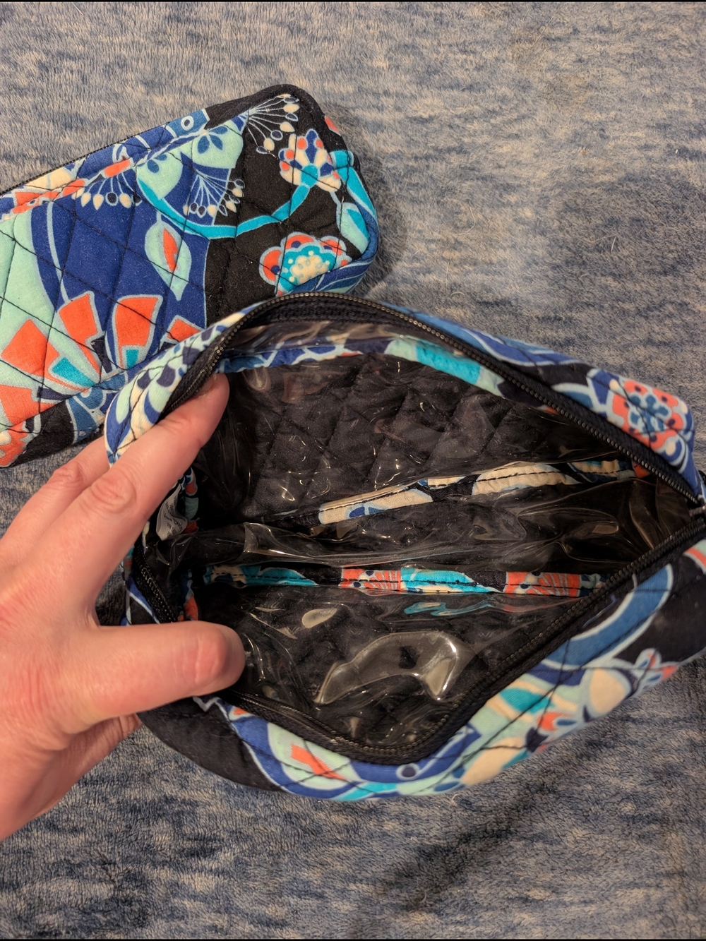 Vera Bradley Lotus Flower Swirl Cosmetic/Toiletries Bags (4 Total) - Picture 9 of 9